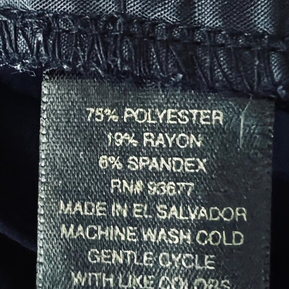 Worthington Women Stretch Navy Perfect Trouser Pants Size 12 Straight Mid Rise - Picture 6 of 10